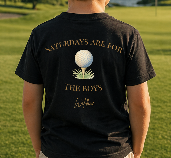 For The Boys Golf Kids Short Sleeve Shirt
